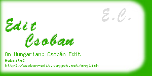 edit csoban business card